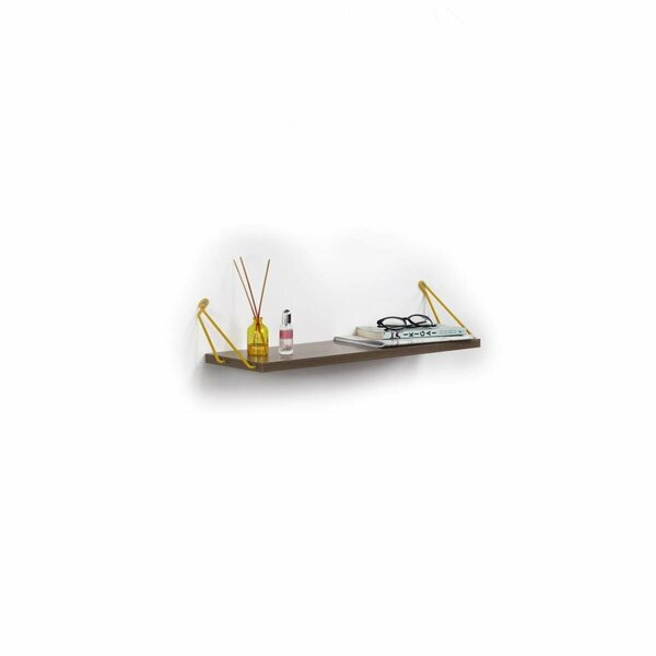 Furnia Altai Single Shelf Walnut & Yellow MD-ON35RF-ALT-SH-RF190102